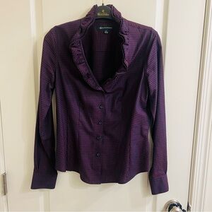 Brooks Brothers Purple Ruffled Women's Top
